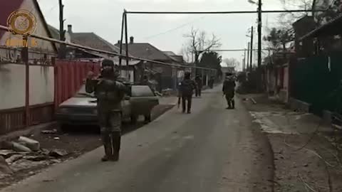 Chechen special forces in Mariupol.