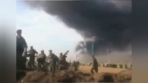 Footage emerges of moment 40 train carriages carrying Russian troops and ammo 'blown up