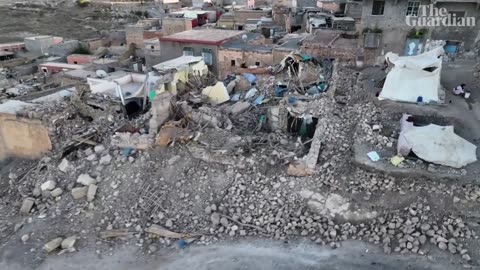 Morocco earthquake: drone footage shows scale of destruction in village of Moulay Brahim