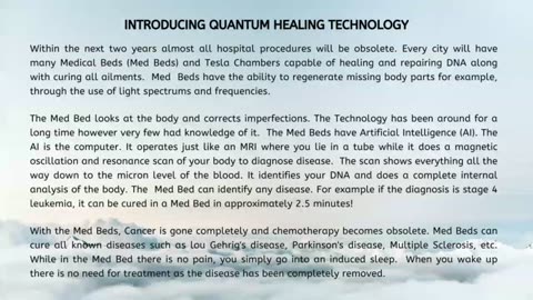 Quantum Med Beds - The Best Is Yet To Come