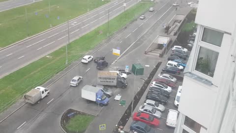 Garbage Dumpster Almost Crushes Man