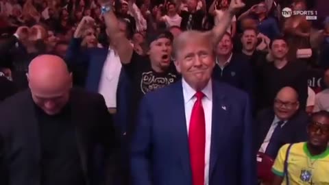 Crowd Goes Wild For Trump at UFC 302