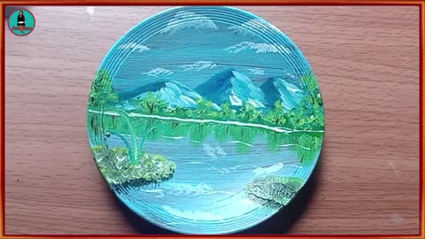 Beautiful Lake Scenery Painting | Acrylic Paints| Arts Time