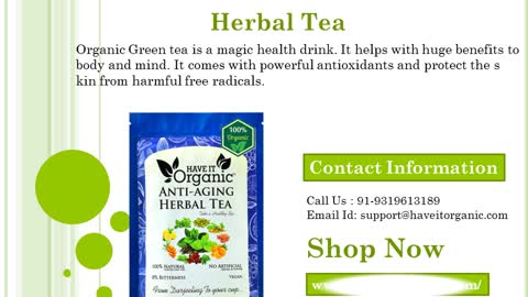 Have It Organic Anti Aging Premium Green Tea