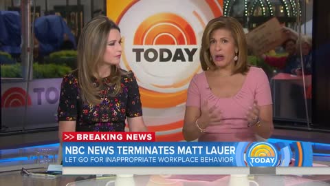 "The Today Show" hosts announce Matt Lauer's termination