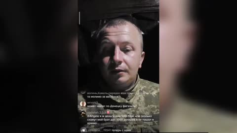 The revelations of a Ukrainian Soldier (probably artillery personal) on tik tok.