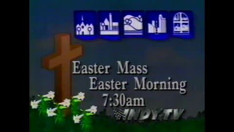 March 28, 1997 - WNDY Promo for Easter Mass & Ad for Uncle Bill's Pet Store