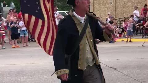 Patriot reciting the Declaration of Independence