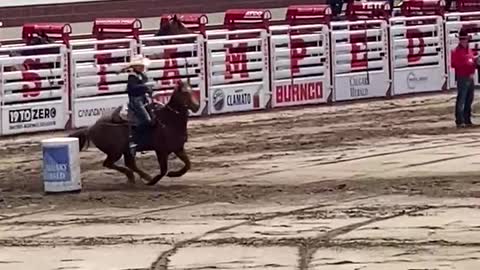 Barrel Racing at the Calgary Stampede Rodeo