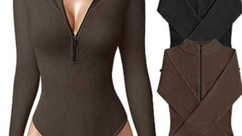 Fashion Long Sleeve Jumpsuit Seamless Slimming Shapewear For Women Romper.