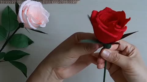 Rose creep paper flower making