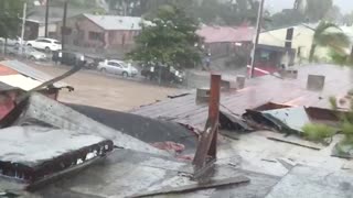 Santa Barbara Storm Rips through Street