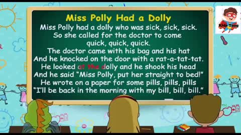 Miss Polly Had a Dolly with Lyrics | Kids Nursery Rhymes and Songs | HD