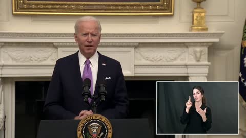 During Biden Executive Order Speech, open mic "plea sentence" is heard