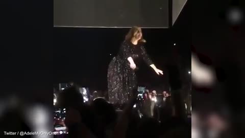 Adele TWERKS on stage in London during her mammoth live tour