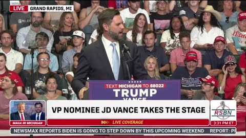 JD Vance Speaks at Grand Rapids, MI