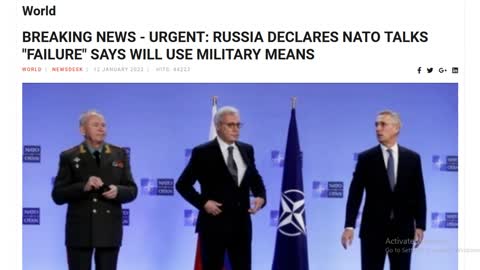 Warning: All Talks w/ Russia Have Failed Will Use Military Means Now