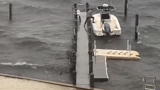 Man Makes Mad Dash to Save Boat From Storm