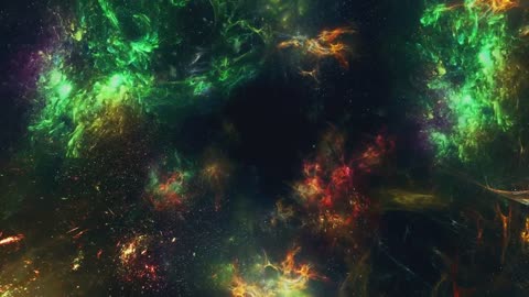 Nebulae in the galaxy, 3D render