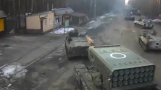 The Moment Russian Tanks Move Into Ukraine
