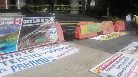 Protesta Comité Santurbán en Bogotá