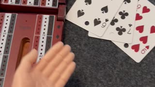 SPH playing a little cribbage. Perfect score? #cribbageboard #funnyvideos #funny #tinyhands