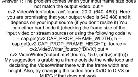 cv2videowriter writes 0 bytes file python opencv