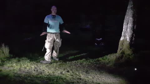 Am I in shot . Test footage before filming at night. Riverside wildcamping.
