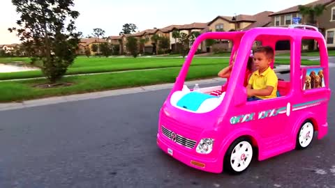 Diana and Barbie campaigning in car adventure