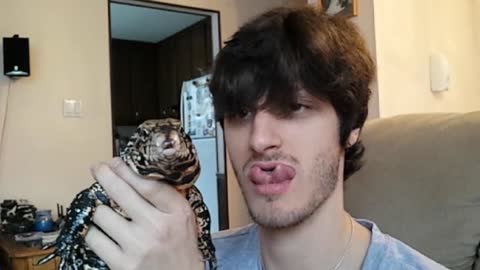 This Boys Tongue Matches His Pet's