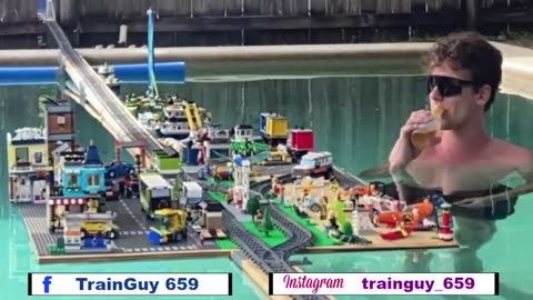 Lego Garden Train Set Ride, that's 120m _ 393feet long