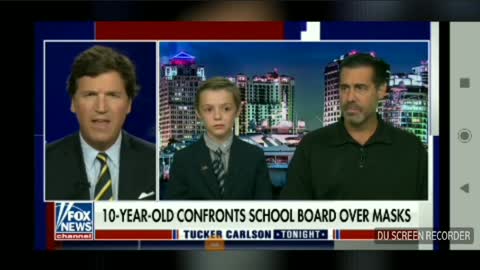 10-Yr-Old Who Spoke Against Mask Mandate in His School Does Hilarious Turn With Tucker Carlson