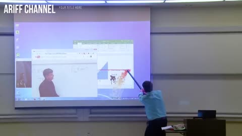 Math Professor Fixes Projector Screen by ARIFF CHANNEL