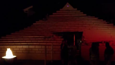 Home owner turns house into haunted pyramid