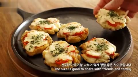 Crispy and Soft! Perfect Mini Potato Pizza! No Flour. No Oven