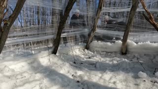 HOT STRETCH Shelter in a snowy forest, cooking a SPECIAL scrambled egg