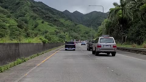 Trump Caravan on H3 Oahu, Hawaii 9/26/20