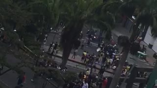 Reportan bloqueo en la Puerta del Sol