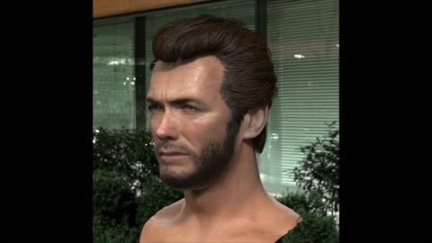3d model Clint Eastwood head V2