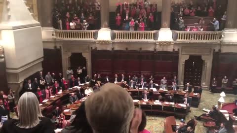 After voting for abortion up to birth, the New York Senate erupted into a loud applause