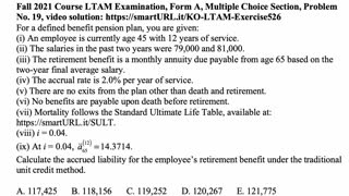 Exam LTAM exercise for April 16, 2022