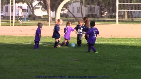Green Bay Kickers 4 year olds Pepsis (blue) vs Squirts (purple) 7 20 2017