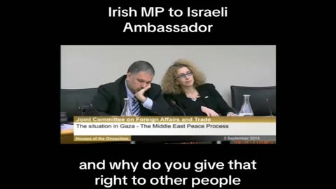 Irish MP addresses Israeli Ambassador