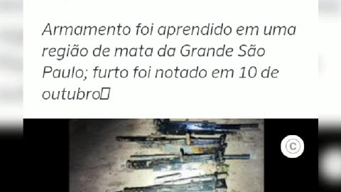 Mais 9 armamentos furtados do exército foram encontrados