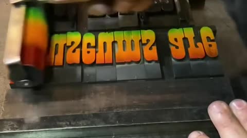 Letterpress printing a phrase in multiple ink colors