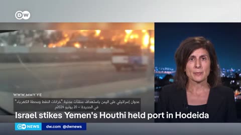 Israeli jets strike Houthi targets in Yemen after drone attack on Tel Aviv | DW News