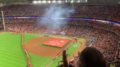 Lineup Introduction before Game 1 of the 2019 World Series