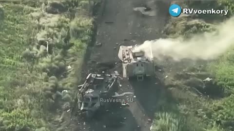 Damaged AFU APCs w Cage Armor, Staromaiorske Donetsk Front - Ukraine War Combat Footage 2023 Drones