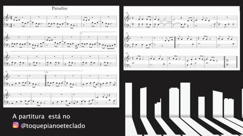 Paradise (Coldplay) / Partitura para piano