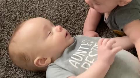 Twin Brother Makes Other Twin Cry